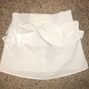 Lea and viola ruffle skirt white